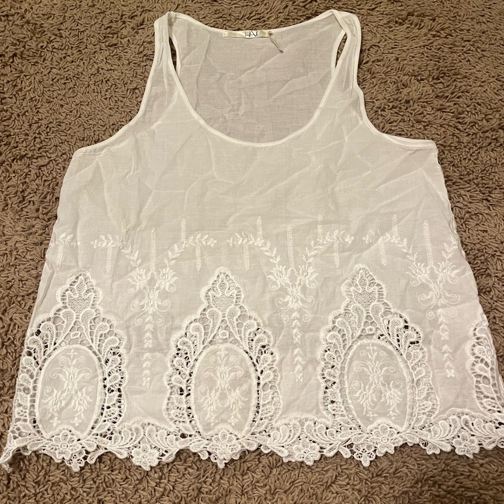 White lacy style Blouse